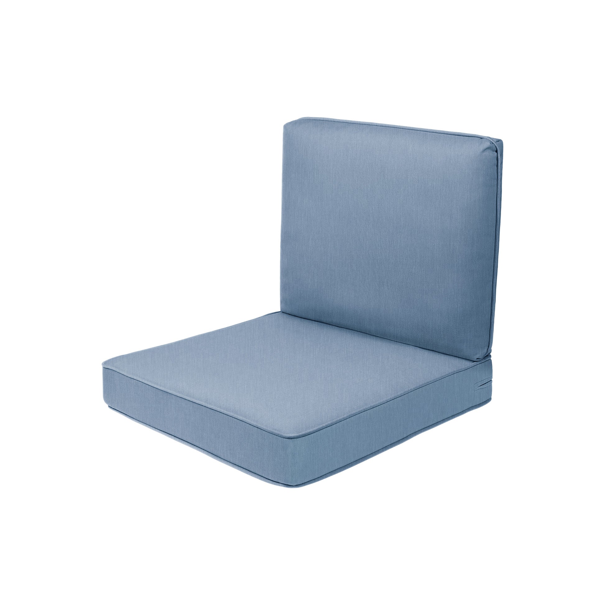Costway 2PCS Deep Seat Chair Cushion Pads Set Indoor Outdoor W/ Rope Belts  Beige